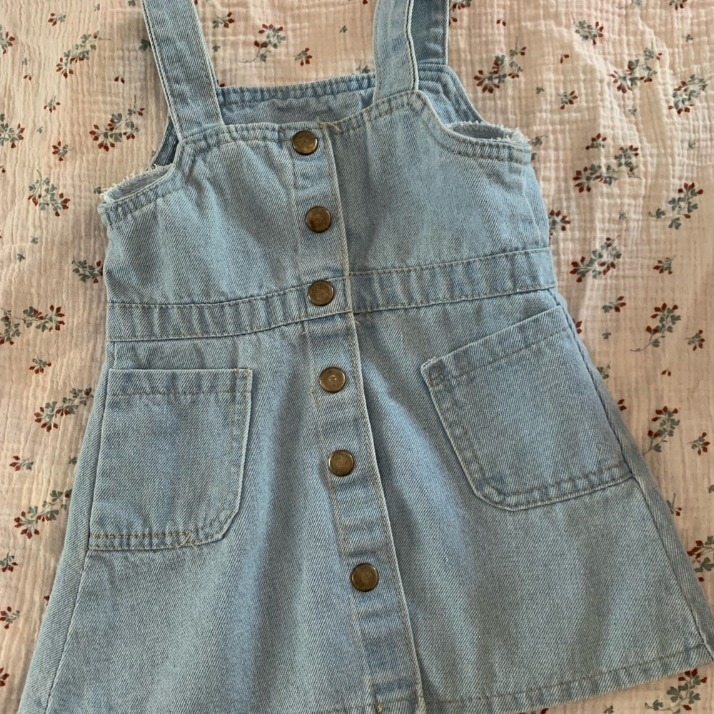 Girls Denim Jumper Dress
